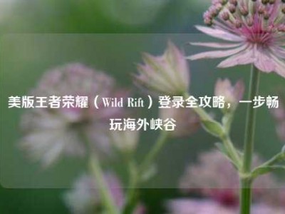 美版王者荣耀（Wild Rift）登录全攻略，一步畅玩海外峡谷