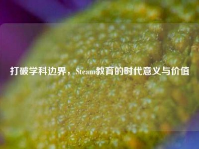 打破学科边界，Steam教育的时代意义与价值