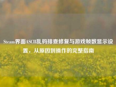 Steam界面ASCII乱码排查修复与游戏帧数显示设置，从原因到操作的完整指南