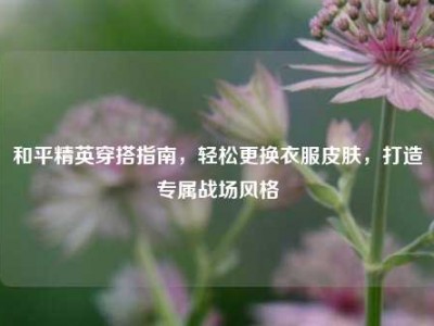 和平精英穿搭指南，轻松更换衣服皮肤，打造专属战场风格