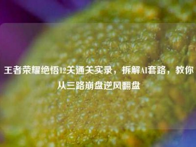 王者荣耀绝悟12关通关实录，拆解AI套路，教你从三路崩盘逆风翻盘