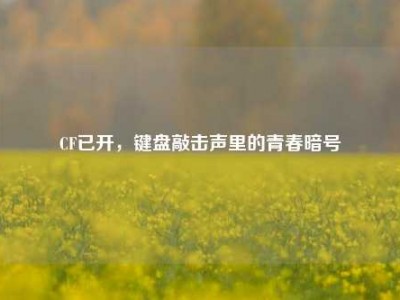CF已开，键盘敲击声里的青春暗号