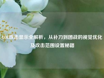 LOL攻击显示全解析，从补刀到团战的视觉优化及攻击范围设置秘籍