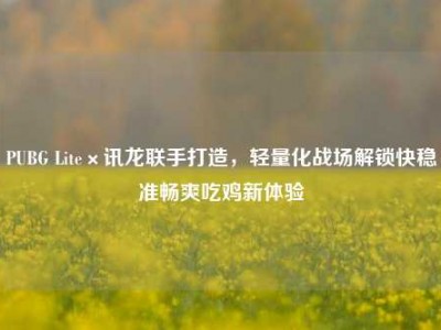 PUBG Lite×讯龙联手打造，轻量化战场解锁快稳准畅爽吃鸡新体验