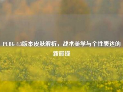 PUBG 8.3版本皮肤解析，战术美学与个性表达的新碰撞