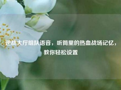逆战大厅组队语音，听筒里的热血战场记忆，教你轻松设置