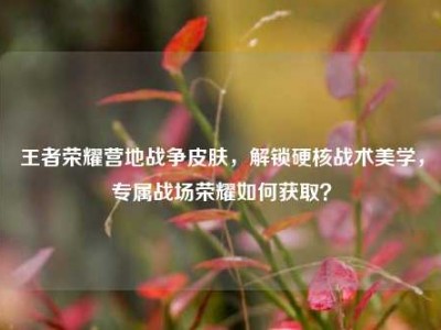 王者荣耀营地战争皮肤，解锁硬核战术美学，专属战场荣耀如何获取？