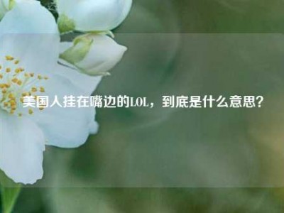 美国人挂在嘴边的LOL，到底是什么意思？