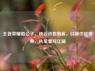 王者荣耀陌公子，峡谷诗意刺客，以操作绘传奇，执笔墨写江湖