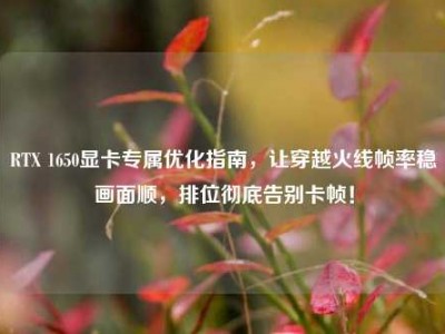 RTX 1650显卡专属优化指南，让穿越火线帧率稳画面顺，排位彻底告别卡帧！