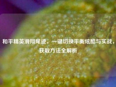 和平精英滑翔尾迹，一键切换平衡炫酷与实战，获取方法全解析