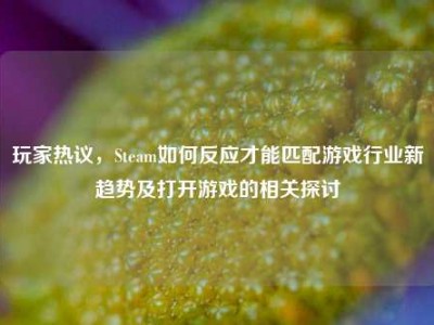 玩家热议，Steam如何反应才能匹配游戏行业新趋势及打开游戏的相关探讨