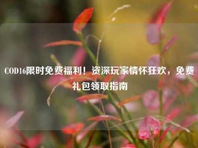 COD16限时免费福利！资深玩家情怀狂欢，免费礼包领取指南