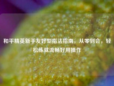 和平精英新手友好型指法指南，从零到会，轻松练就流畅好用操作