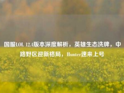 国服LOL 12.4版本深度解析，英雄生态洗牌，中路野区迎新格局，Hunter速来上号