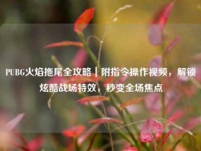 PUBG火焰拖尾全攻略｜附指令操作视频，解锁炫酷战场特效，秒变全场焦点