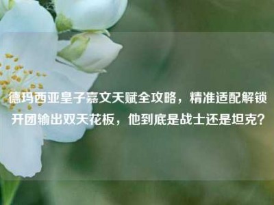 德玛西亚皇子嘉文天赋全攻略，精准适配解锁开团输出双天花板，他到底是战士还是坦克？