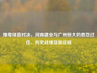 豫粤绿茵对决，河南建业与广州恒大的恩怨过往、历史战绩及新征程