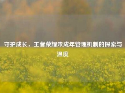守护成长，王者荣耀未成年管理机制的探索与温度