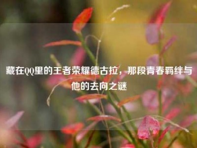 藏在QQ里的王者荣耀德古拉，那段青春羁绊与他的去向之谜