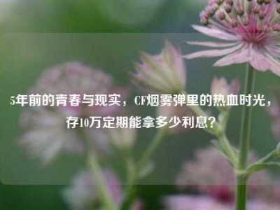 5年前的青春与现实，CF烟雾弹里的热血时光，存10万定期能拿多少利息？