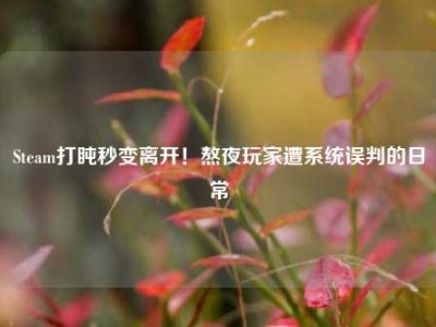 Steam打盹秒变离开！熬夜玩家遭系统误判的日常