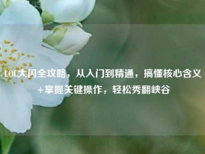 LOL大闪全攻略，从入门到精通，搞懂核心含义+掌握关键操作，轻松秀翻峡谷