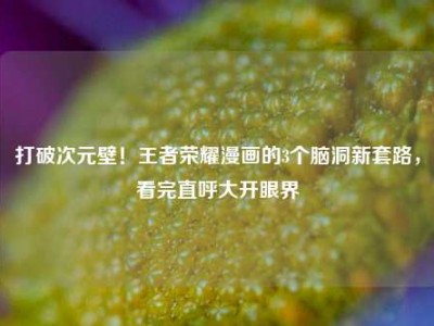 打破次元壁！王者荣耀漫画的3个脑洞新套路，看完直呼大开眼界