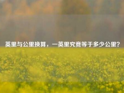 英里与公里换算，一英里究竟等于多少公里？