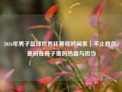2026年男子篮球世界杯赛程时间表｜不止胜负，是刻在骨子里的热血与担当