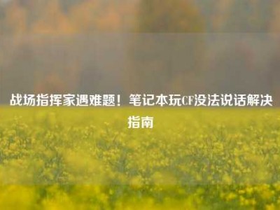 战场指挥家遇难题！笔记本玩CF没法说话解决指南