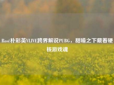 Rosé朴彩英VLIVE跨界解说PUBG，甜嗓之下藏着硬核游戏魂