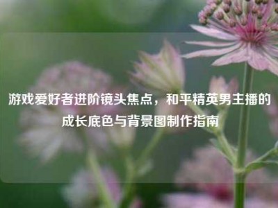 游戏爱好者进阶镜头焦点，和平精英男主播的成长底色与背景图制作指南