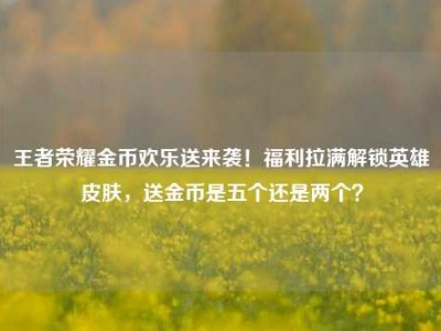 王者荣耀金币欢乐送来袭！福利拉满解锁英雄皮肤，送金币是五个还是两个？