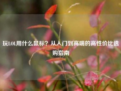玩LOL用什么鼠标？从入门到高端的高性价比选购指南