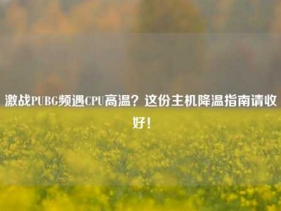激战PUBG频遇CPU高温？这份主机降温指南请收好！