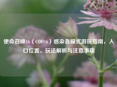 使命召唤16（COD16）感染者模式游玩指南，入口位置、玩法解析与注意事项