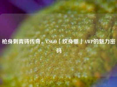枪身刺青铸传奇，CSGO「纹身罪」AWP的魅力密码