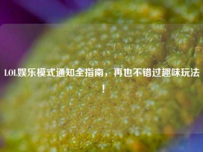 LOL娱乐模式通知全指南，再也不错过趣味玩法！