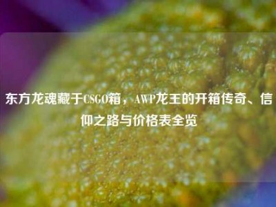 东方龙魂藏于CSGO箱，AWP龙王的开箱传奇、信仰之路与价格表全览