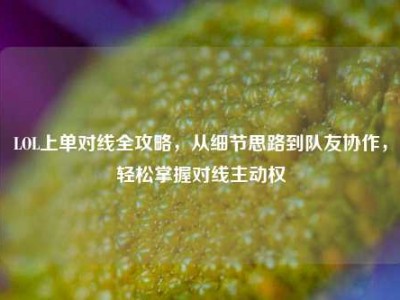 LOL上单对线全攻略，从细节思路到队友协作，轻松掌握对线主动权