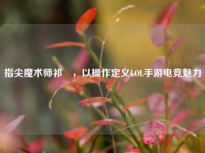 指尖魔术师祁汌，以操作定义LOL手游电竞魅力