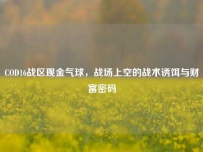 COD16战区现金气球，战场上空的战术诱饵与财富密码