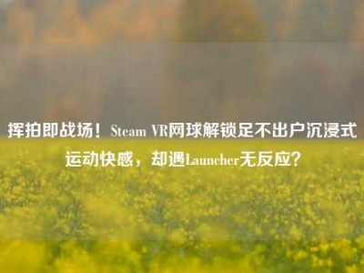 挥拍即战场！Steam VR网球解锁足不出户沉浸式运动快感，却遇Launcher无反应？