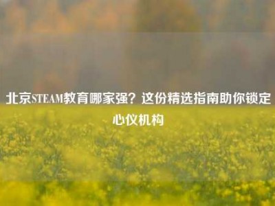 北京STEAM教育哪家强？这份精选指南助你锁定心仪机构
