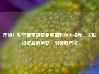 速领！和平精英隐藏免费福利包大揭秘，皮肤物资拿到手软，附领取方法