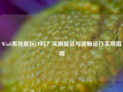 Win8系统能玩CF吗？实测验证与流畅运行实用指南