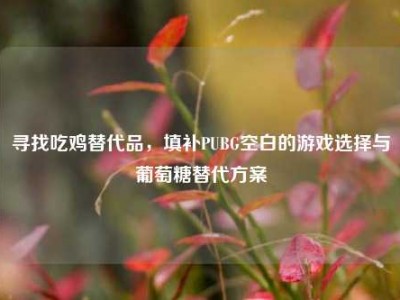 寻找吃鸡替代品，填补PUBG空白的游戏选择与葡萄糖替代方案
