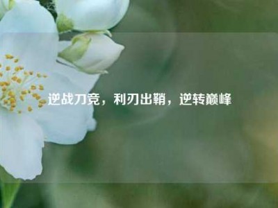 逆战刀竞，利刃出鞘，逆转巅峰