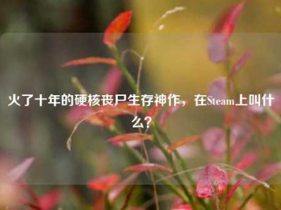 火了十年的硬核丧尸生存神作，在Steam上叫什么？